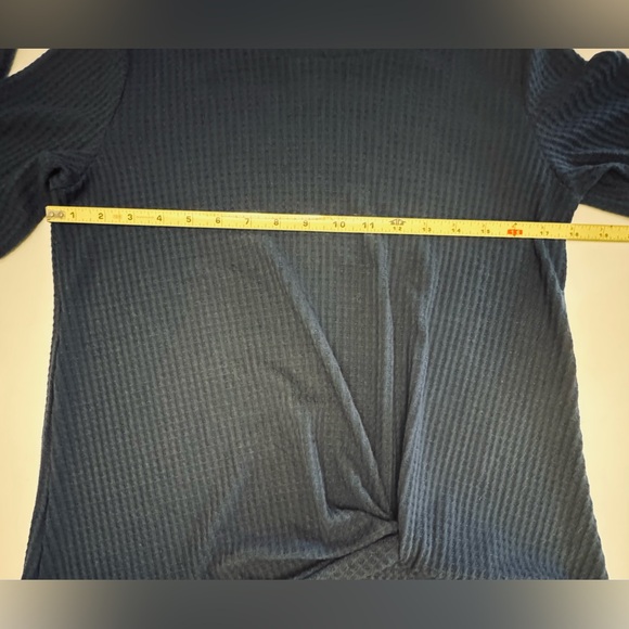 Neineiwu Womens Size Medium Blue Long Sleeve Stretch Pullover Top Boho Retro - Picture 5 of 8